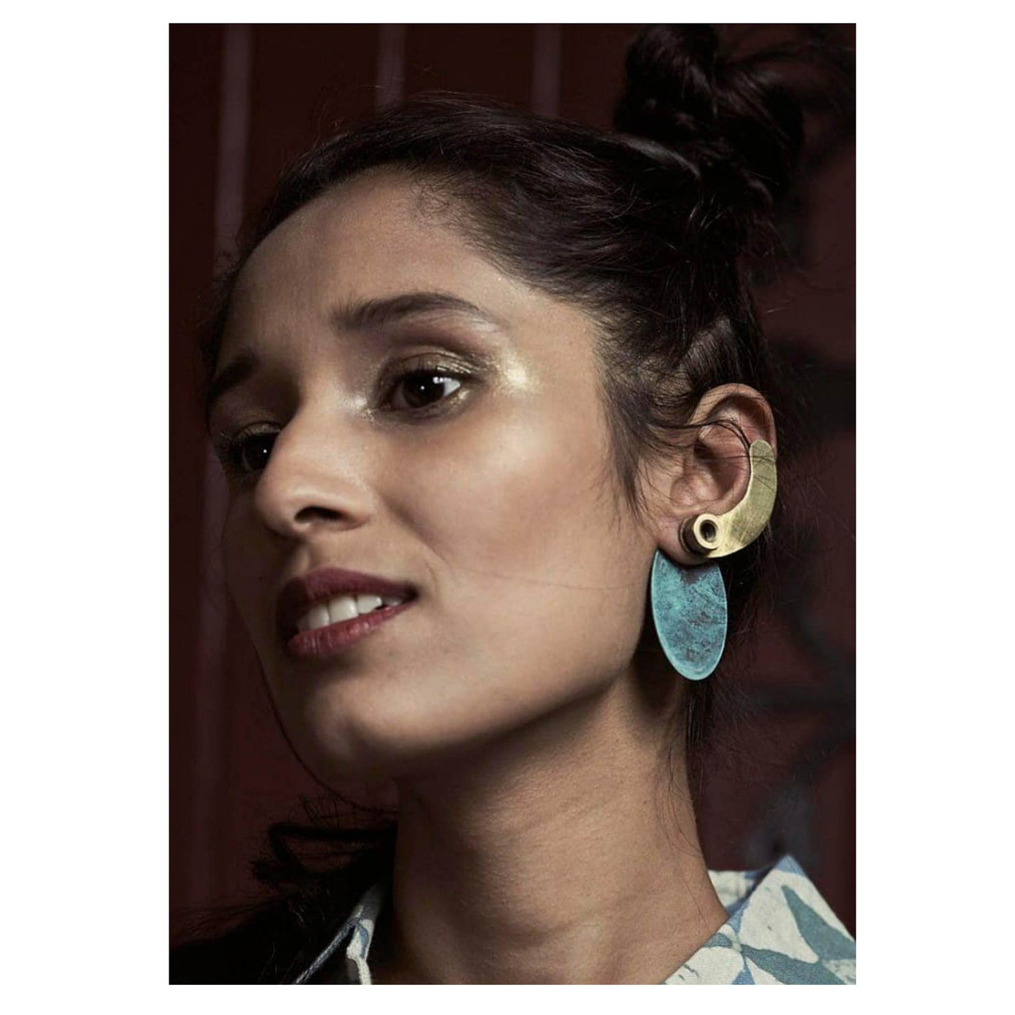 nut ear-cuff earrings pair
