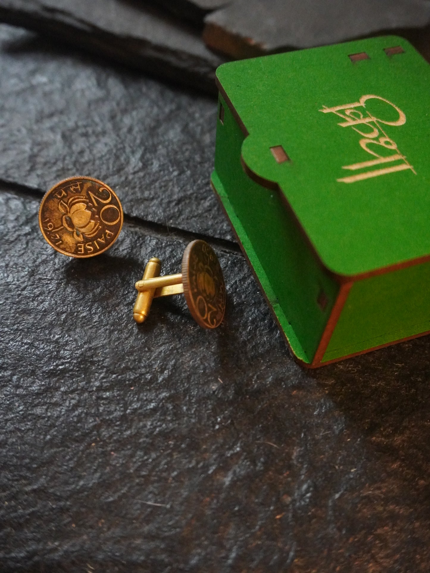 20 paise coin cufflinks