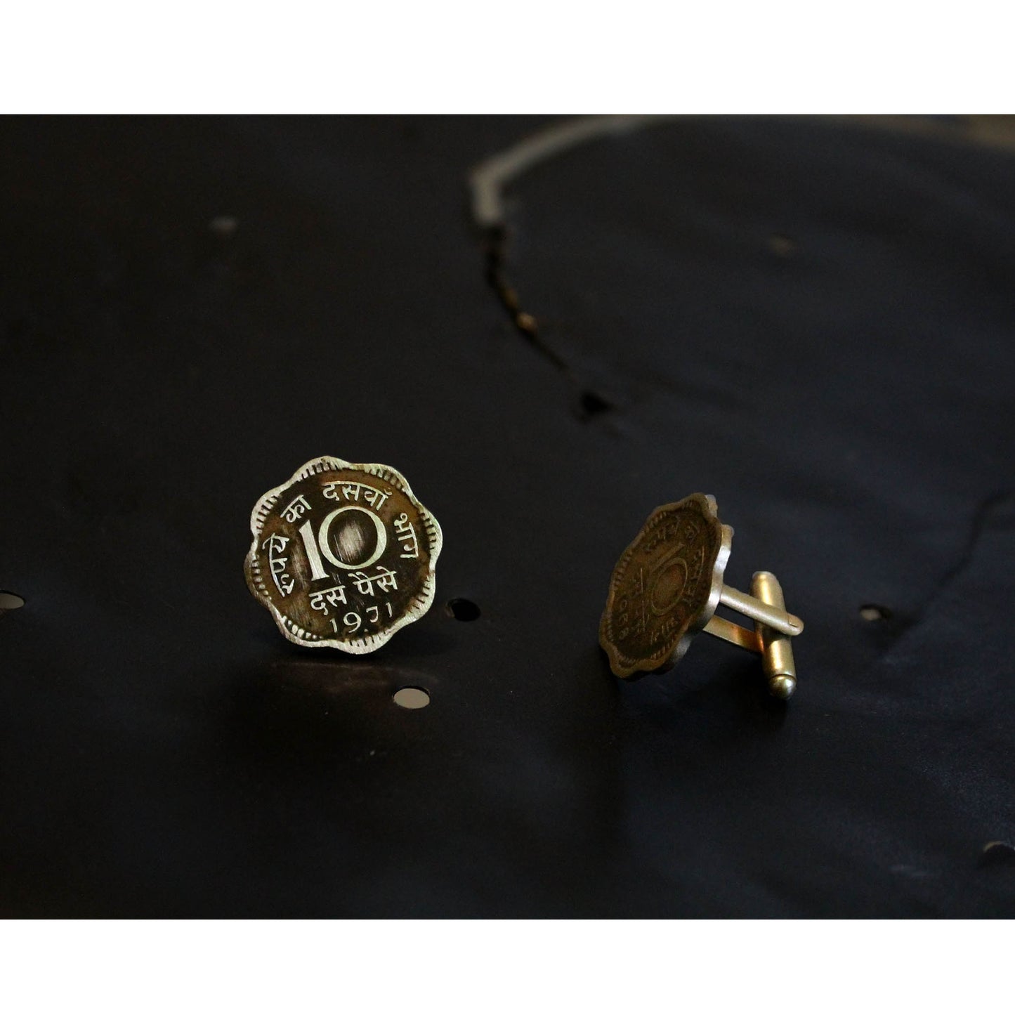 10 paise coin cufflinks