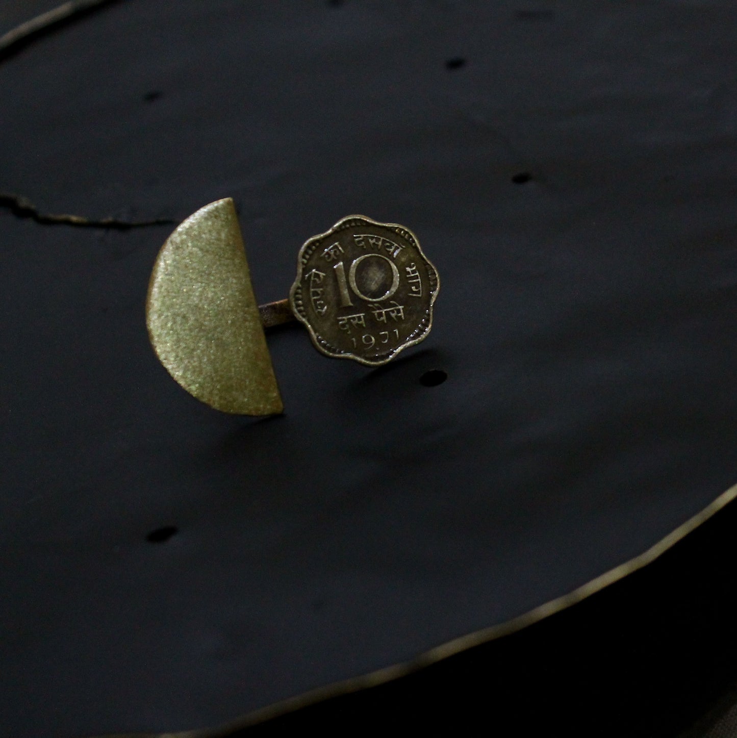 10 paise semi-circle split ring