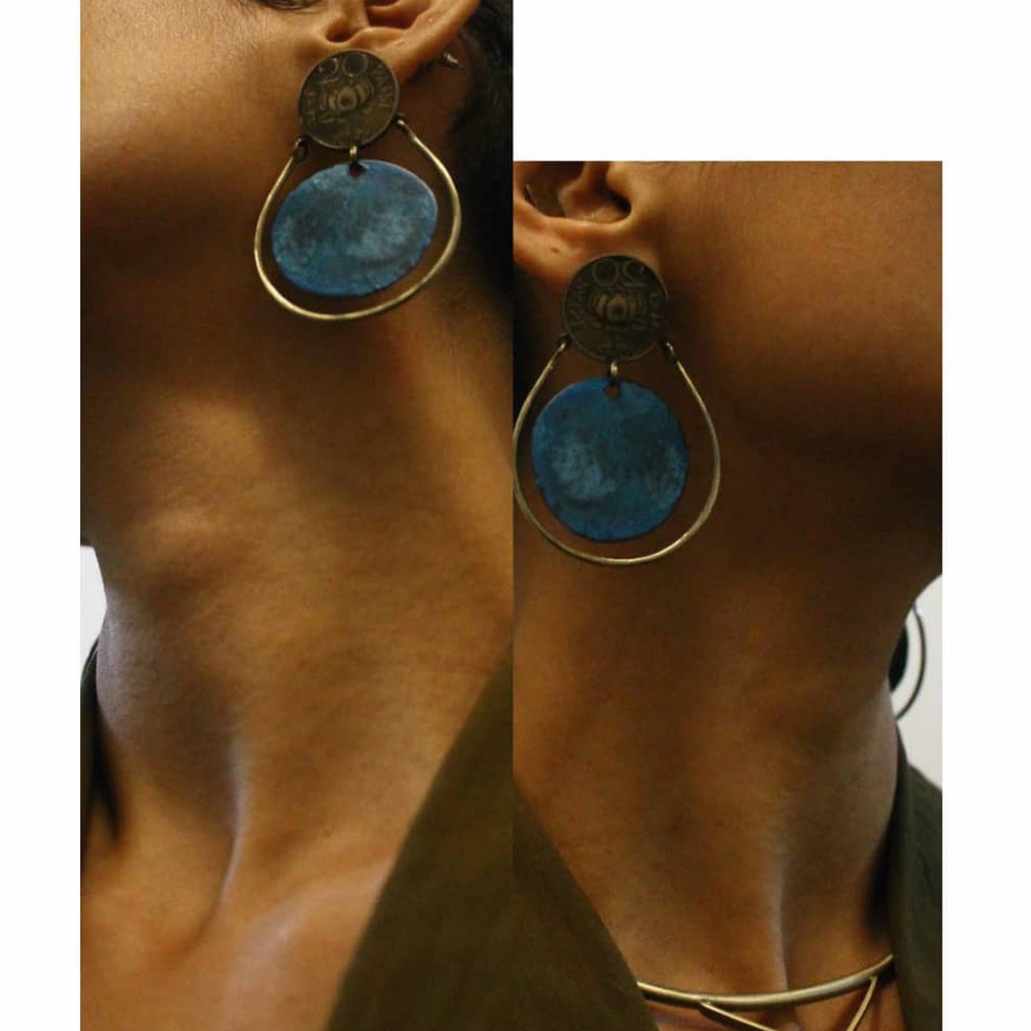 20 paise circle loop earrings