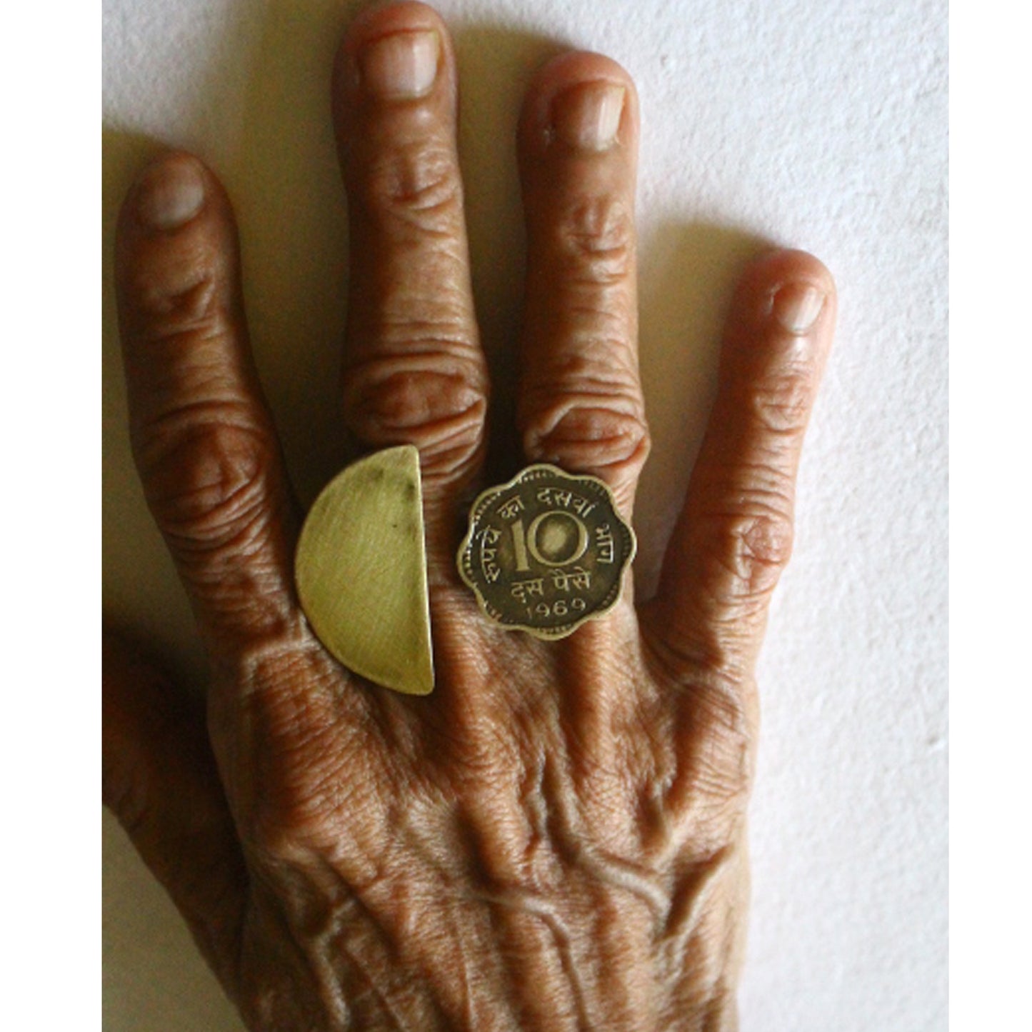 10 paise semi-circle split ring