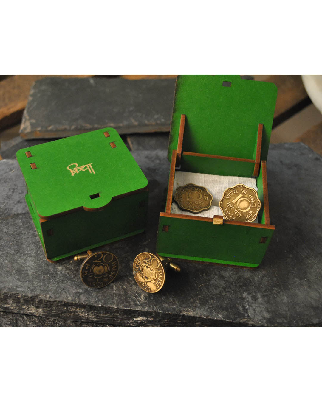 10 paise coin cufflinks