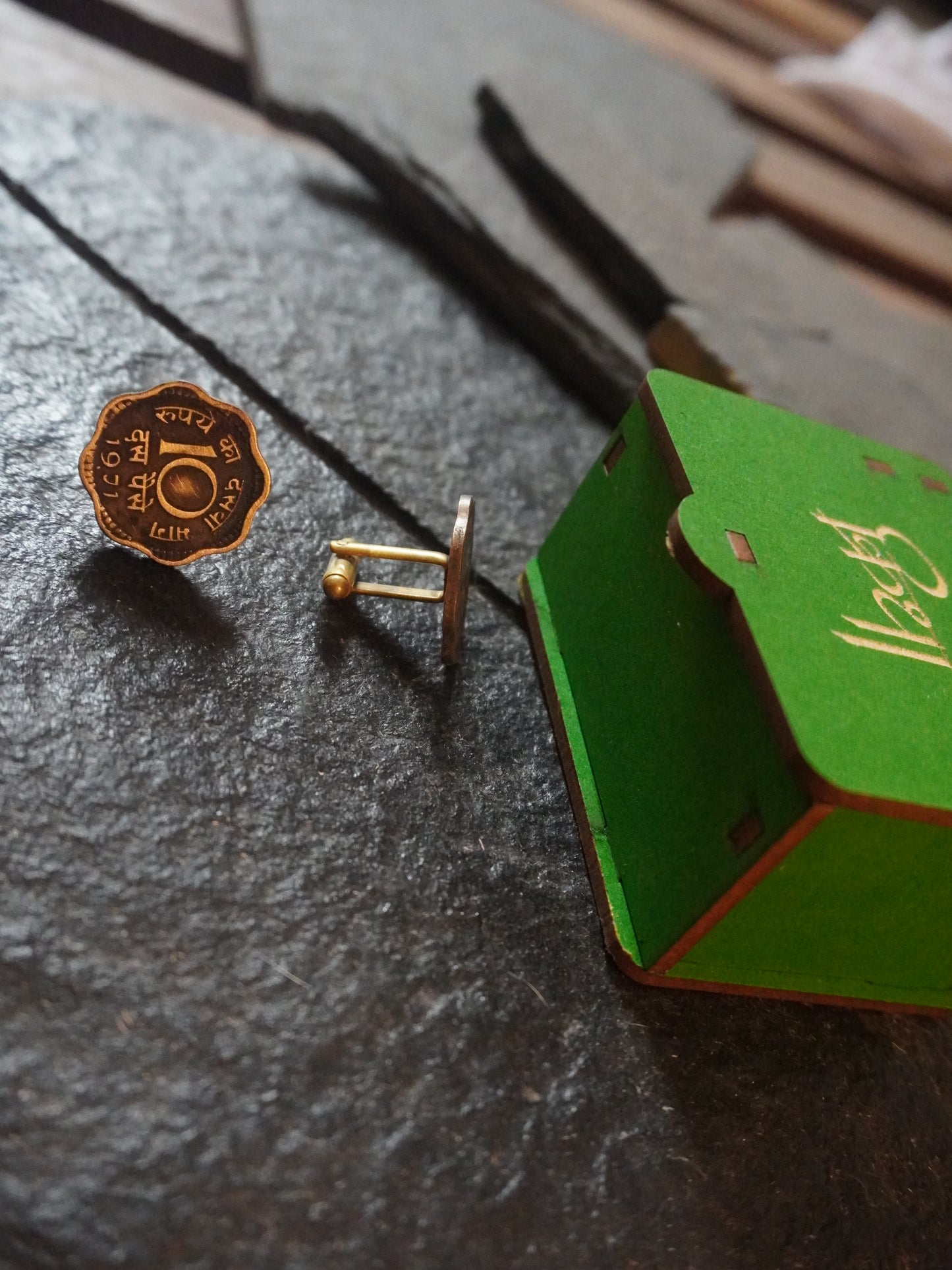 10 paise coin cufflinks