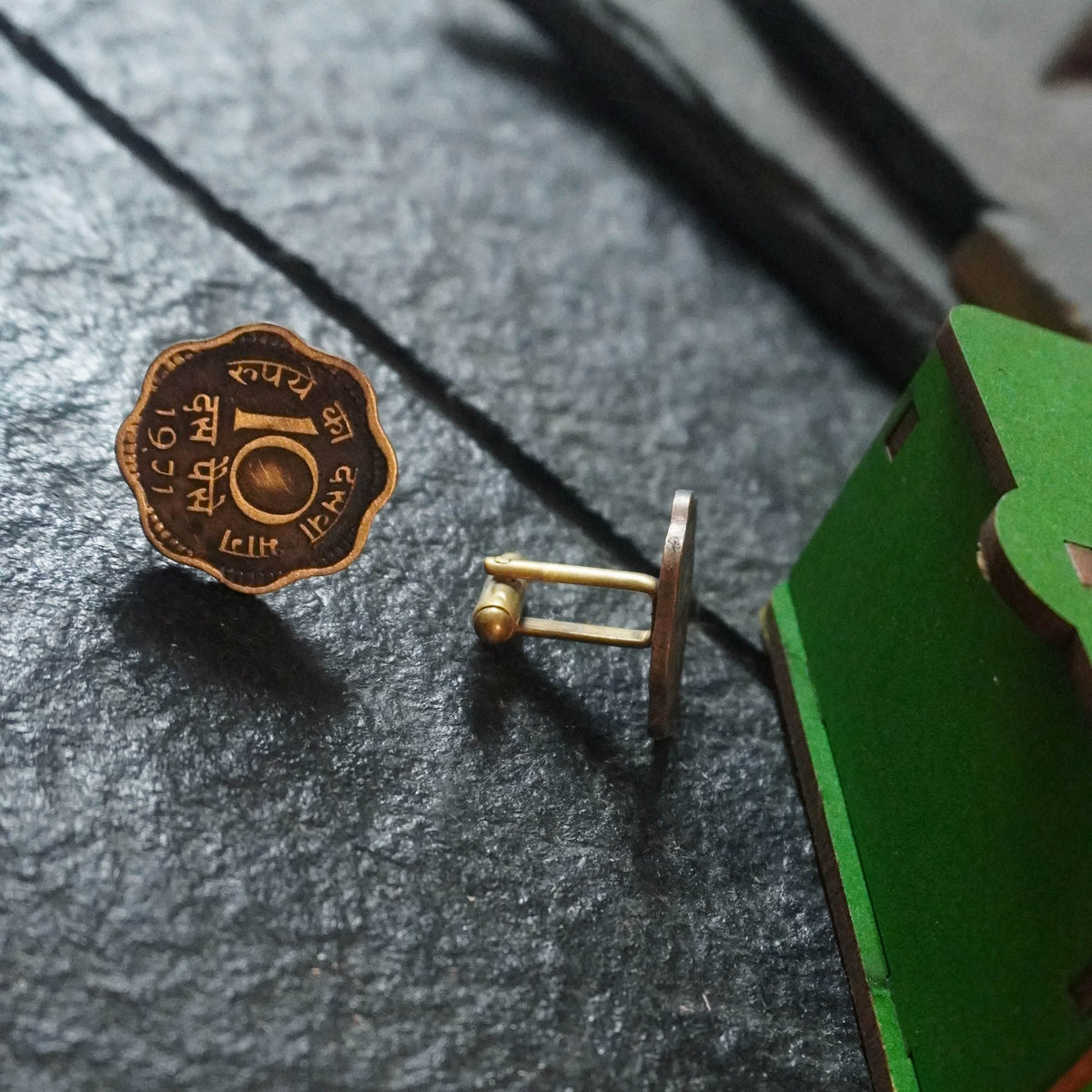 10 paise coin cufflinks